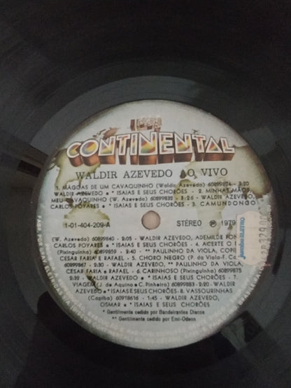 Lp Vinil Waldir Azevedo Gravado Ao Vivo