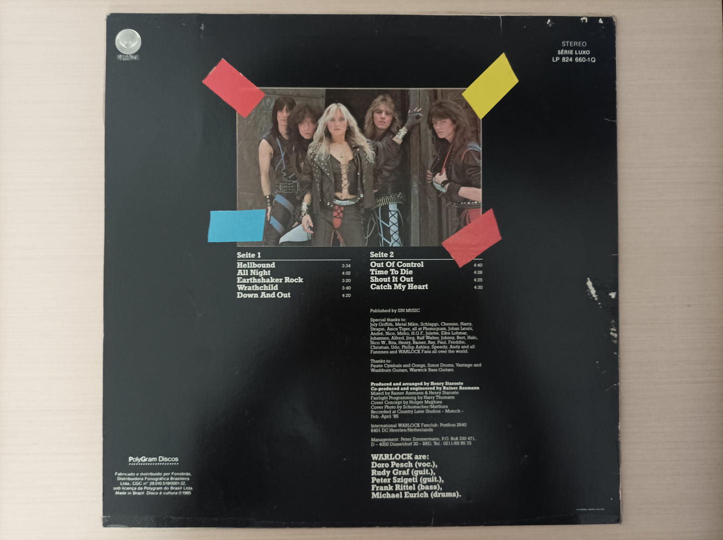 Lp Vinil Warlock Hellbound Com encarte