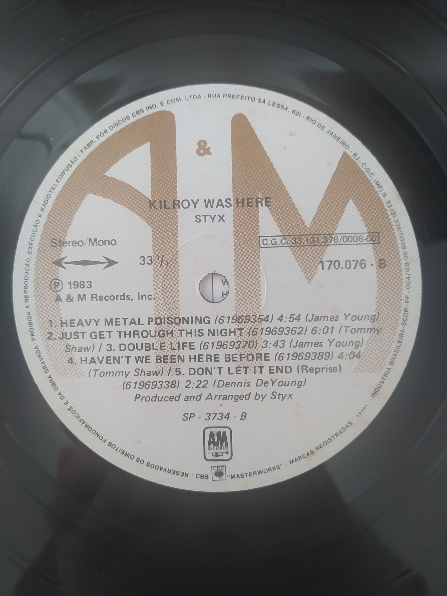 Lp Vinil Styx Kilroy Was Here Com Encarte