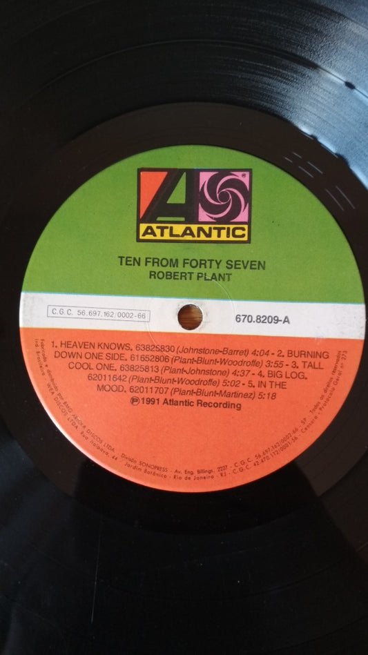 Lp Vinil (somente Lp) Robert Plant Ten From Forty Seven