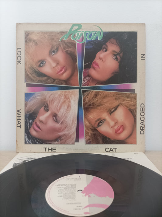 Lp Vinil Poison Look what the Cat Dragged In Com encarte