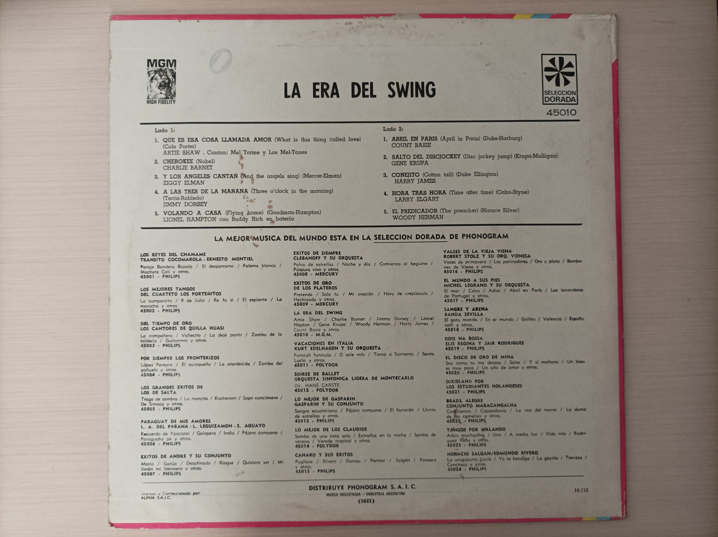 Lp Vinil La Era Del Swing Importado