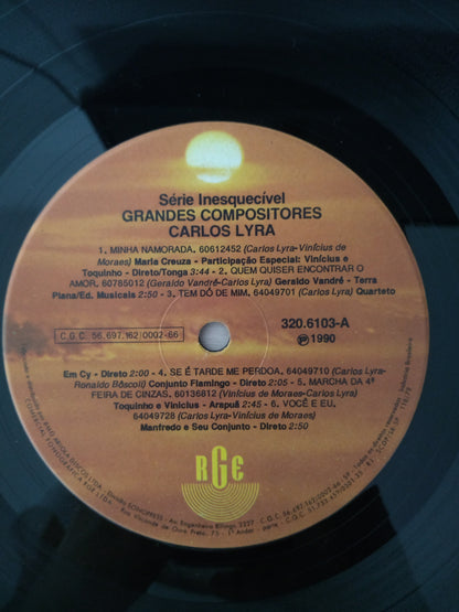 Lp Vinil Carlos Lyra Série Inesquecível Grandes Compositores