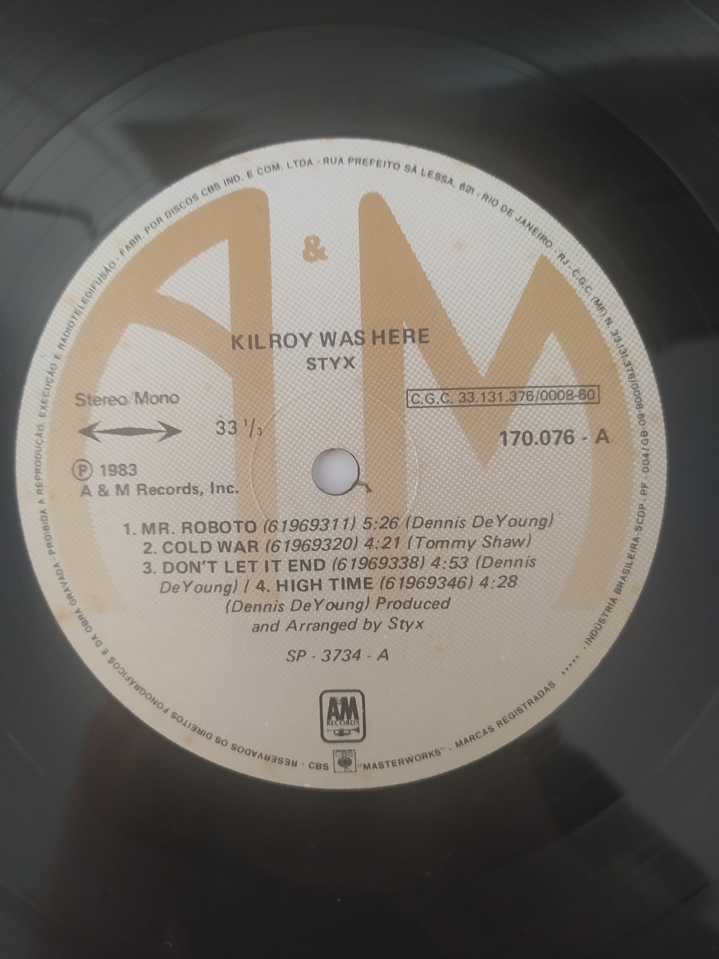 Lp Vinil Styx Kilroy Was Here Com Encarte