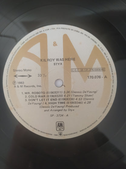 Lp Vinil Styx Kilroy Was Here Com Encarte