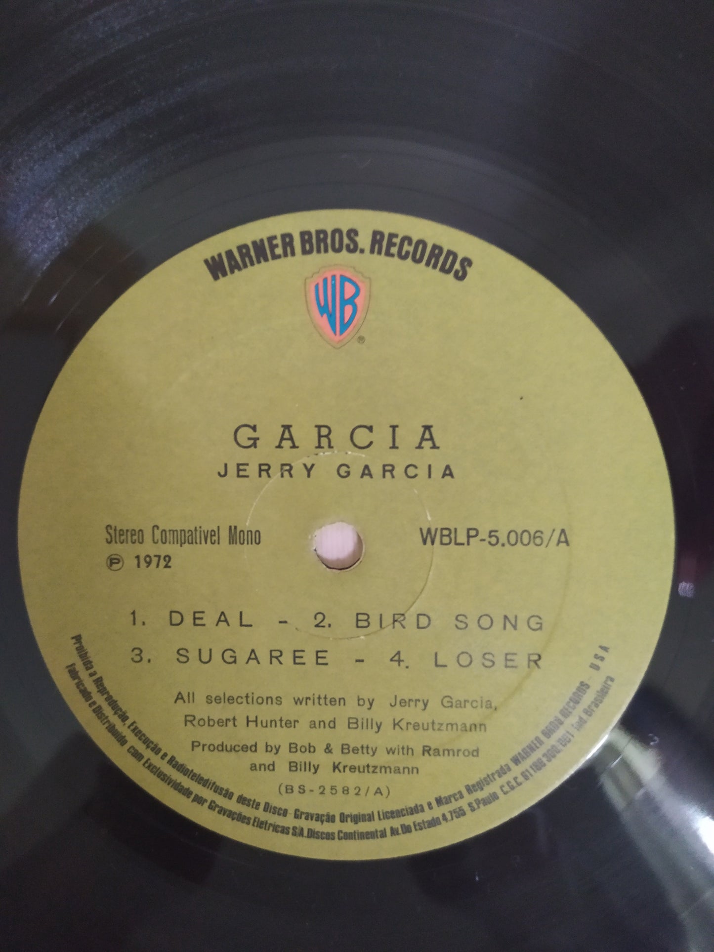 Lp Vinil Jerry Garcia With Sugaree And The Wheel Deal