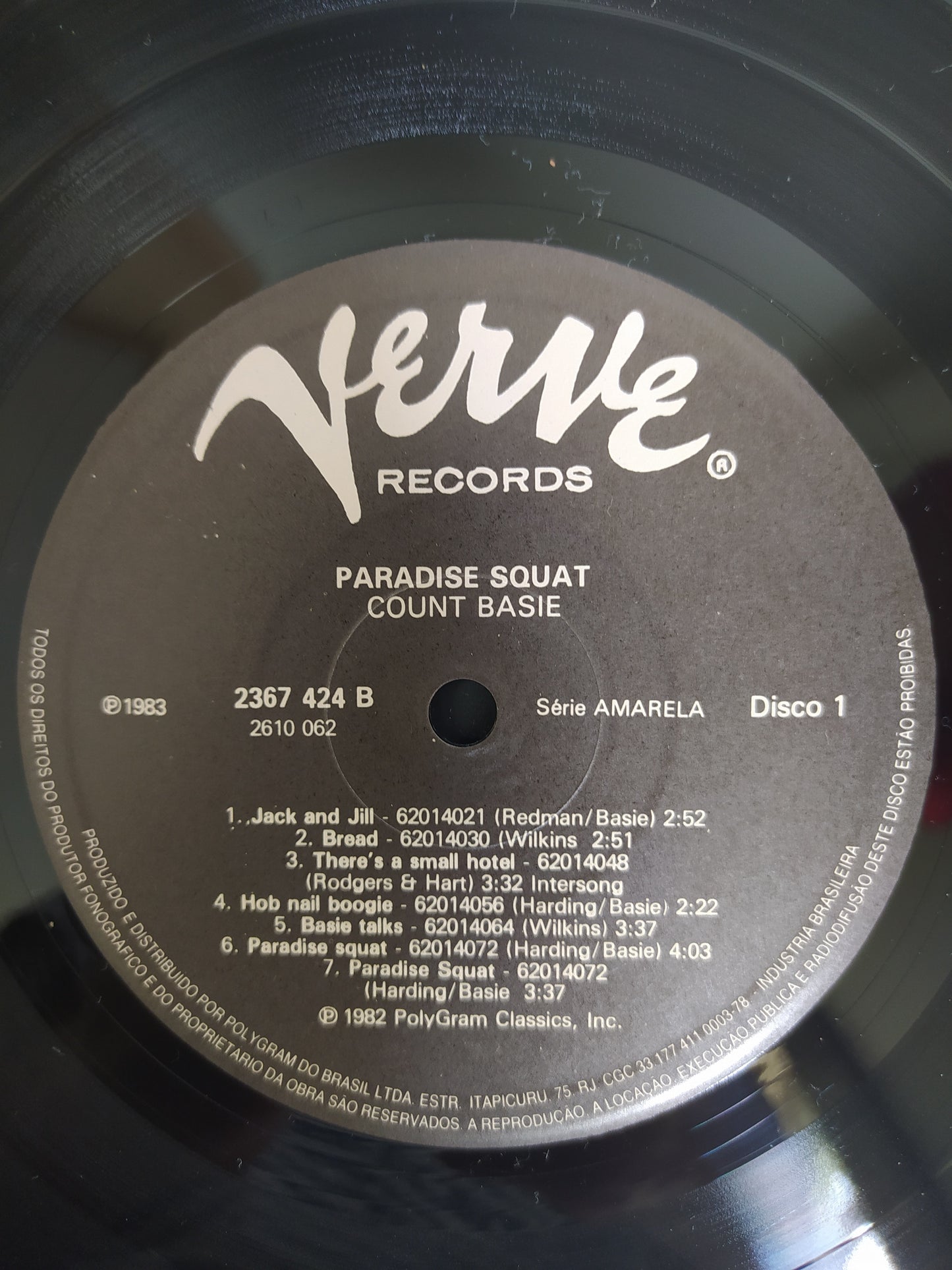 Lp Vinil Count Basie Paradise Squat Duplo