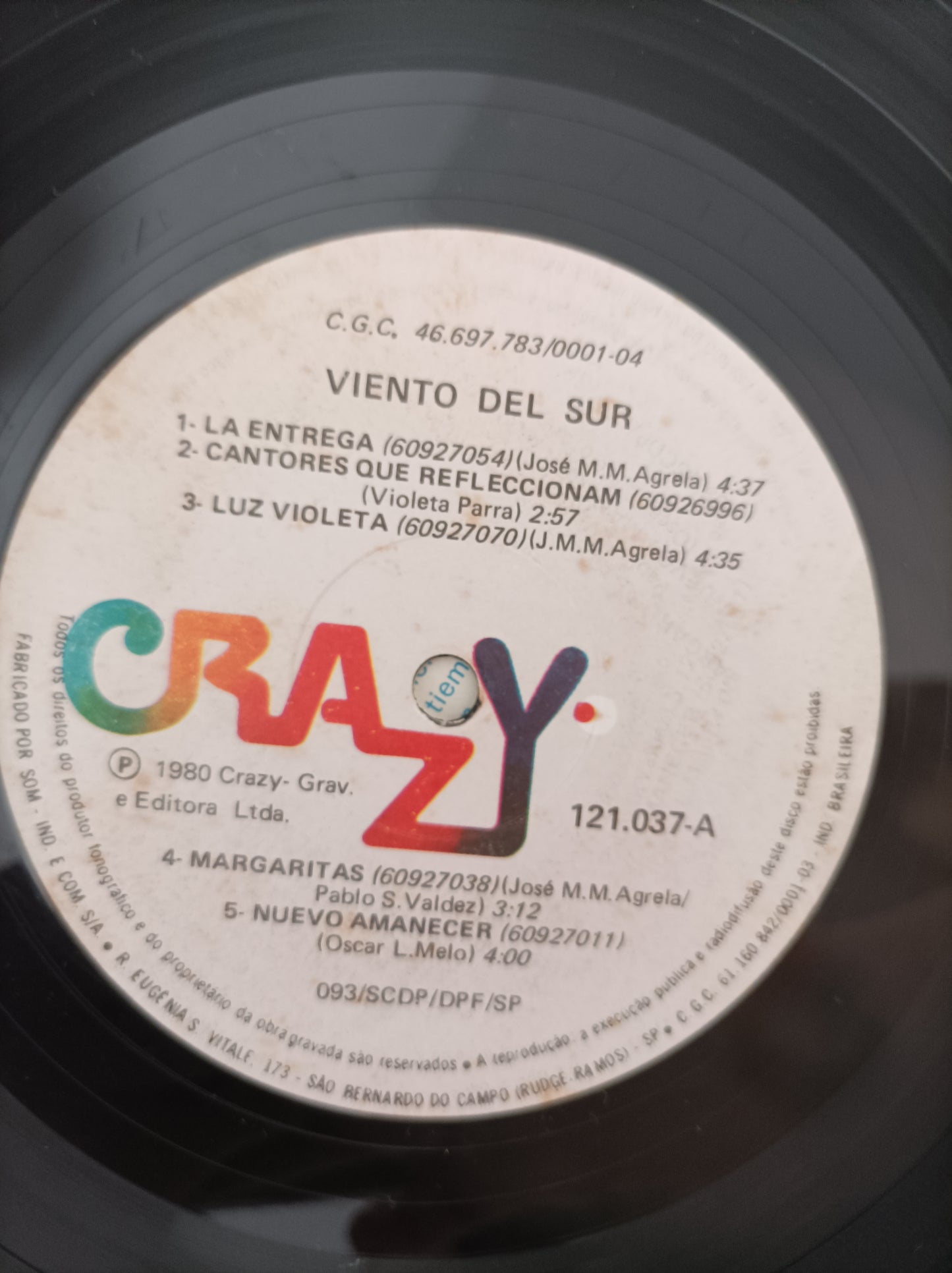 Lp Vinil Viento Del Sur 1980 Com encarte