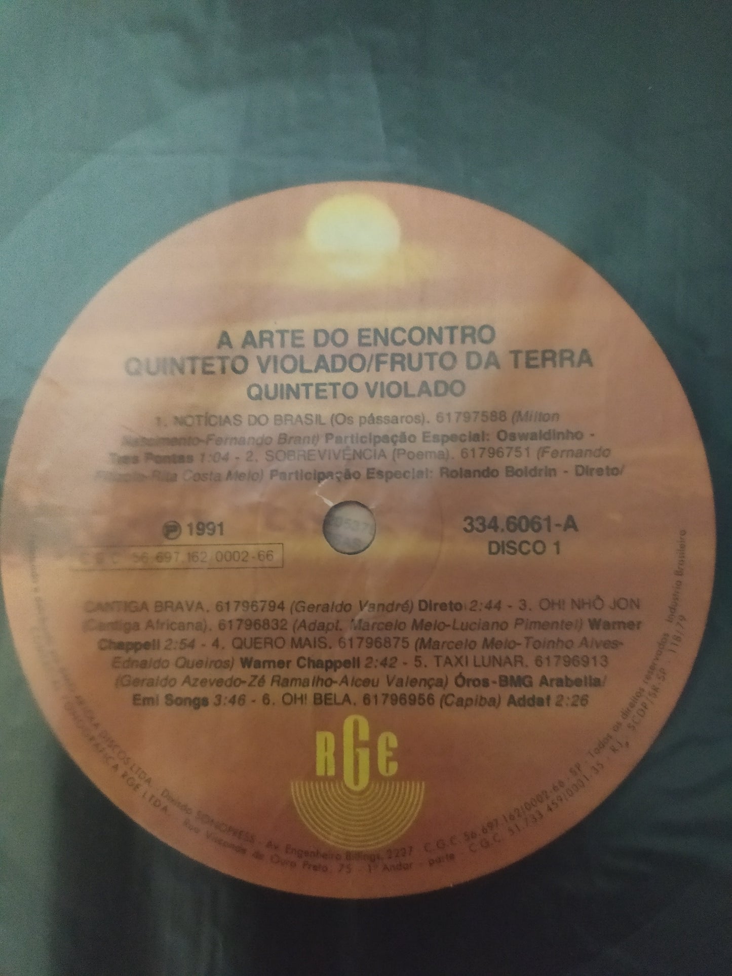 Lp Vinil Quinteto Violado Fruto Da Terra A Arte Do Encontro