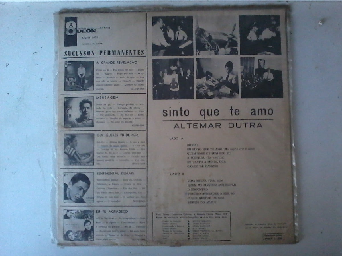 Lp Vinil Altemar Dutra Sinto Que Te Amo