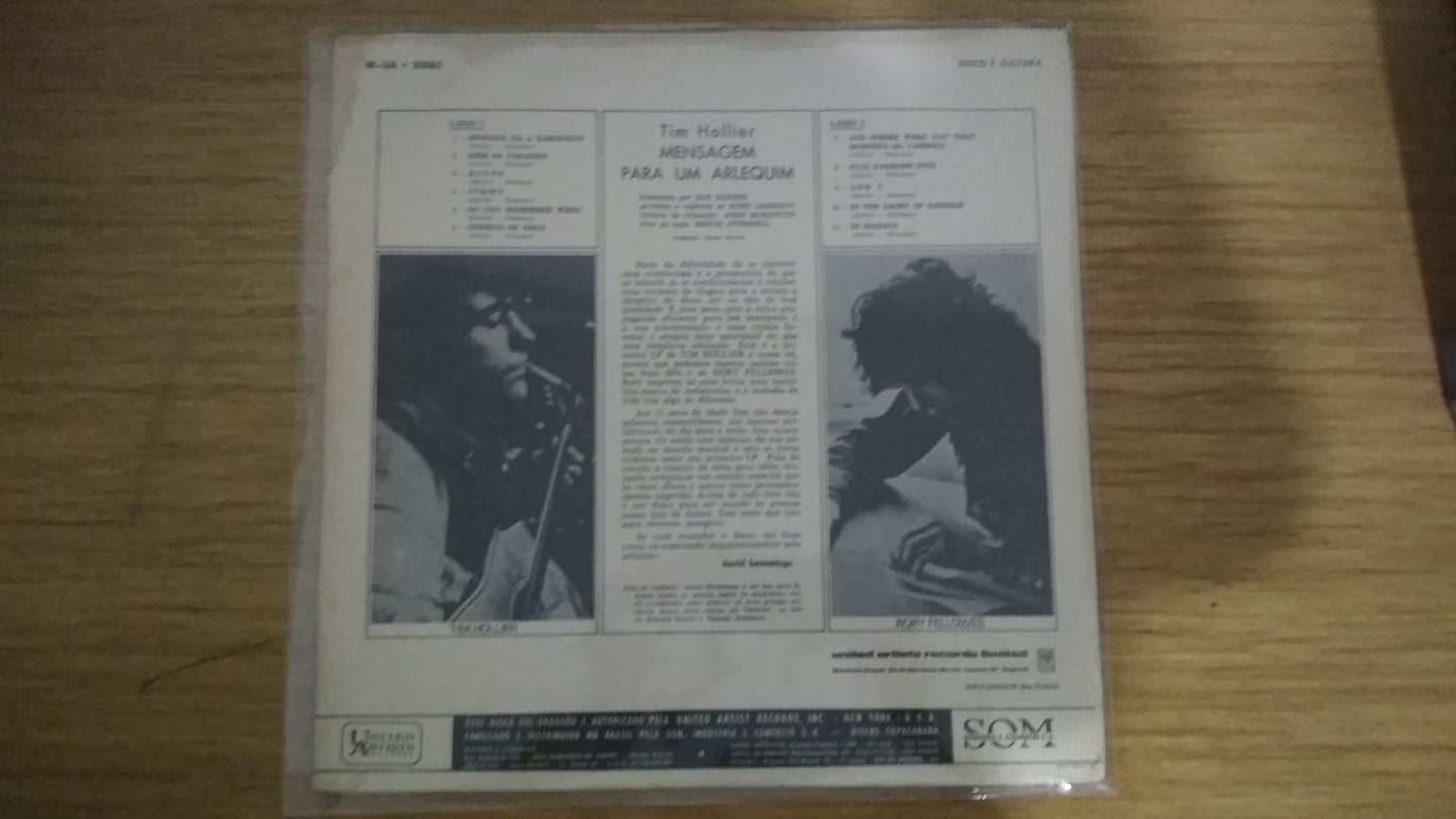 Lp Vinil Tim Hollier Message to a Harlequin