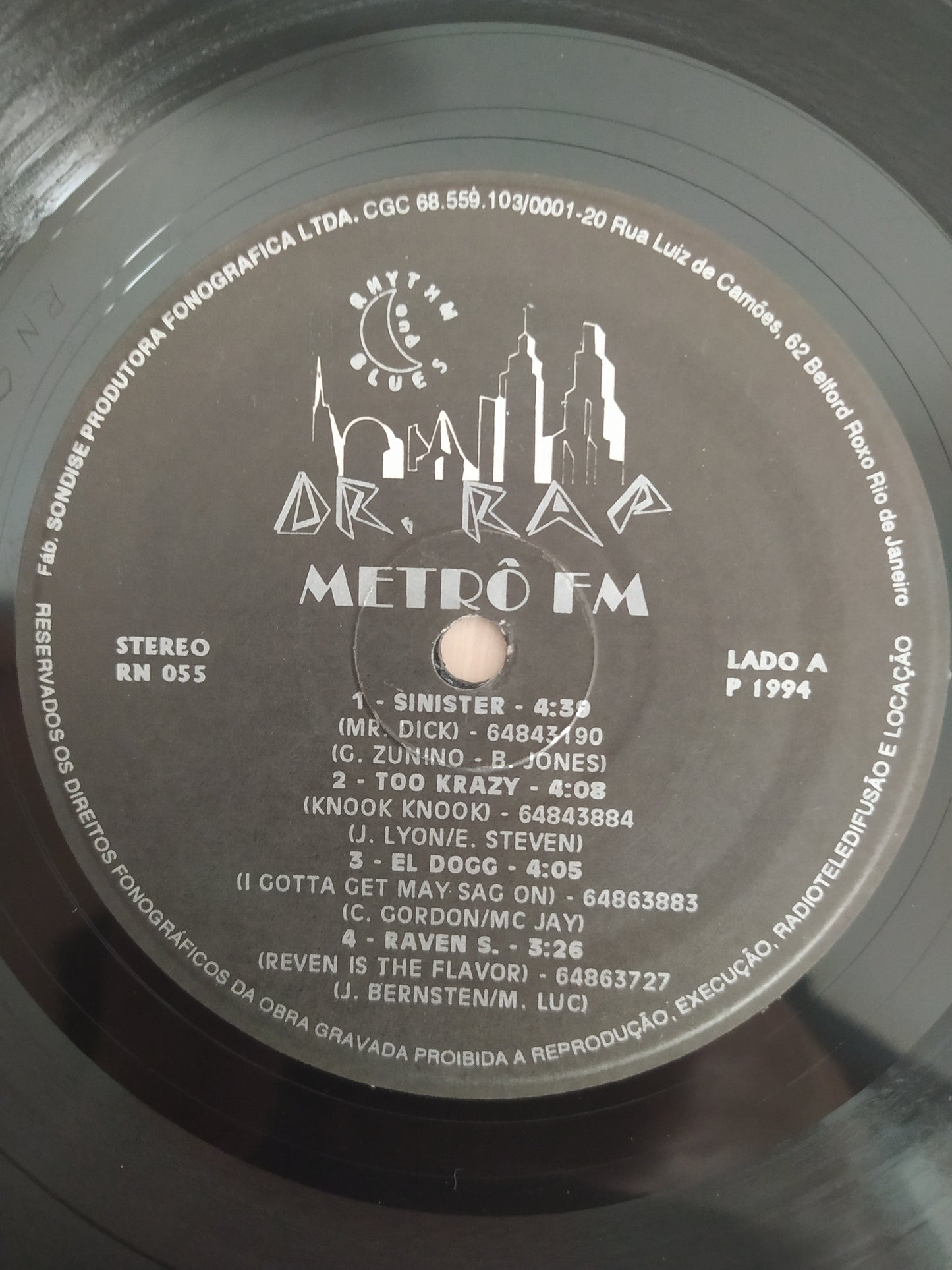 Lp Vinil Dr. Rap Só As Bagaças Metro Fm 98.5
