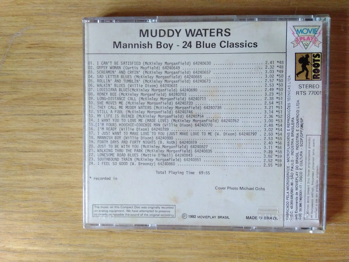 Cd Muddy Waters Mannish Boy 24 Classics