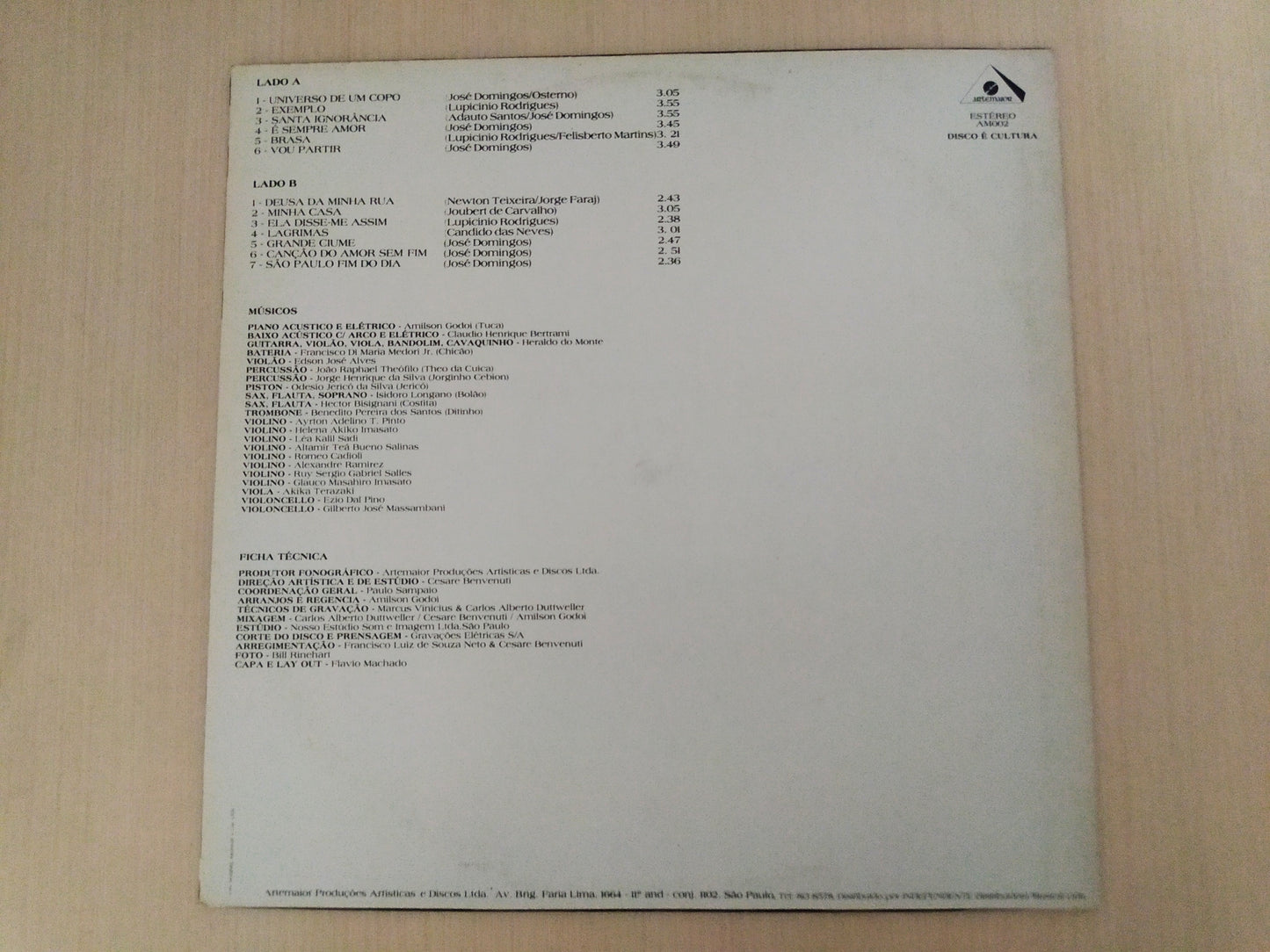 Lp Vinil José Domingos Exemplo