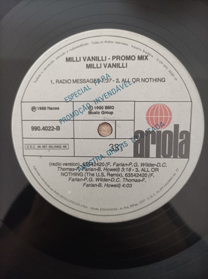 Lp Vinil Milli Vanilli Promo Mix
