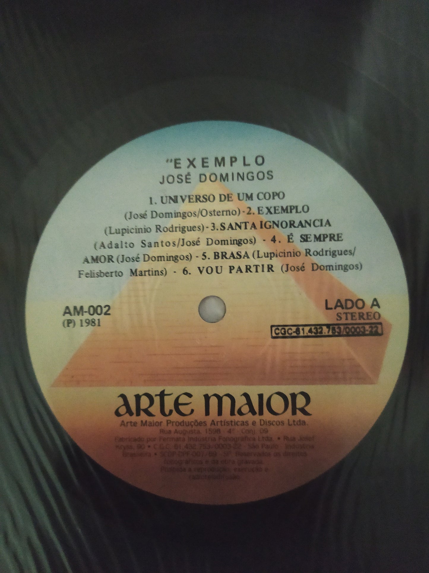 Lp Vinil José Domingos Exemplo