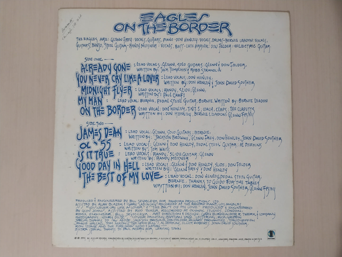 Lp Vinil Eagles On The Border Importado