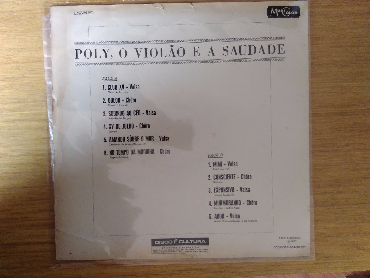Lp Vinil Poly O Violão E A Saudade