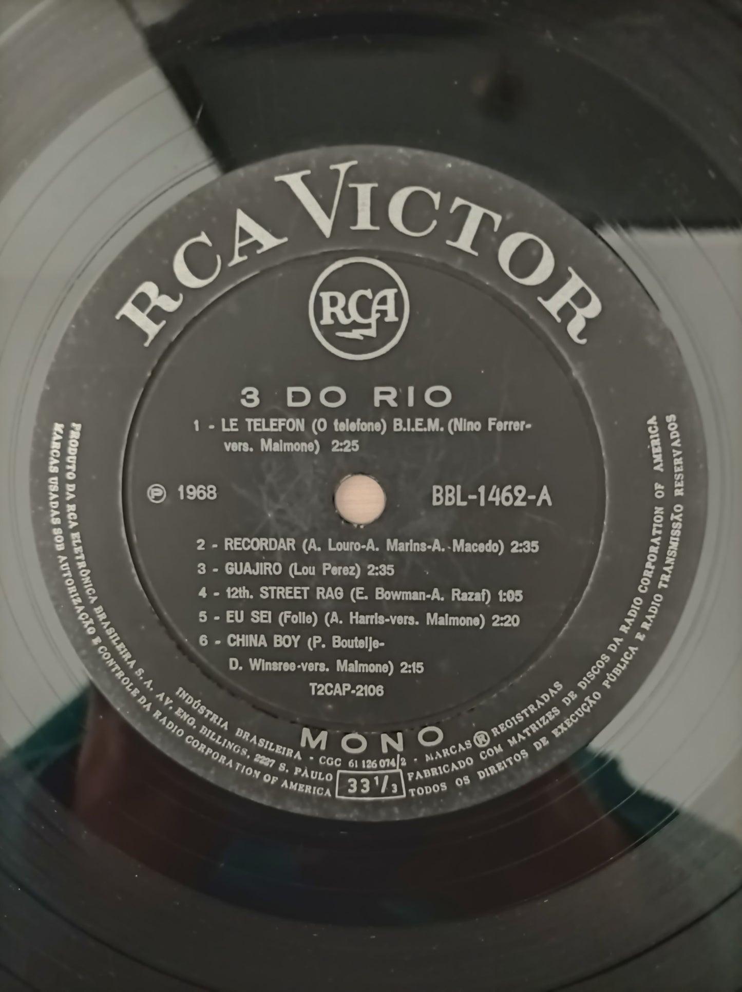 Lp Vinil 3 do Rio 1968