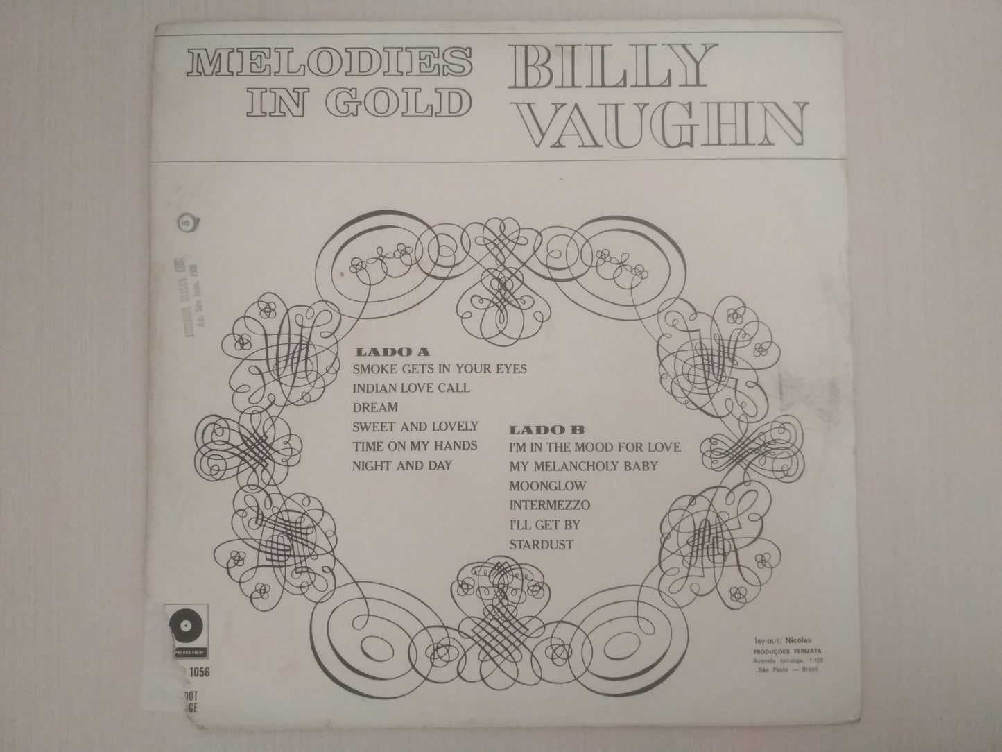 Lp Vinil Billy Vaughin Melodies in gold