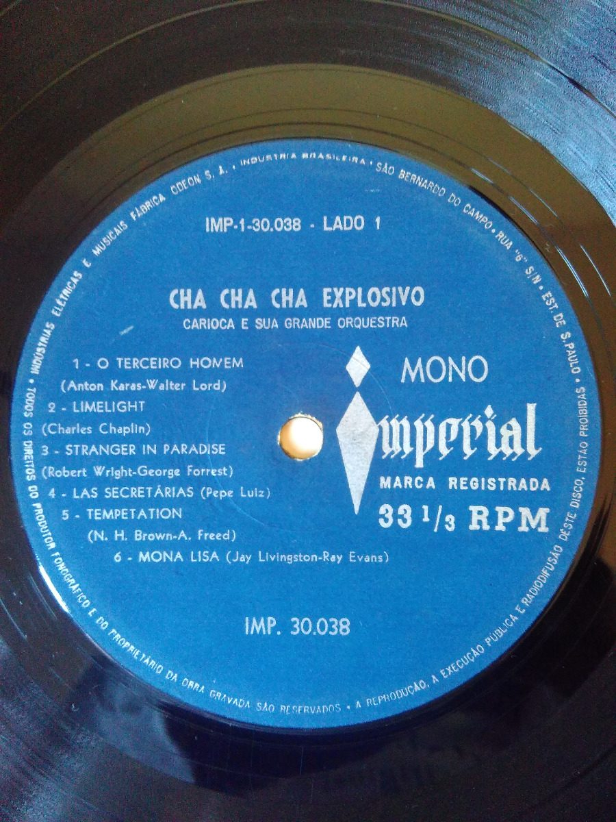 Lp Vinil Chachacha Explosivo Carioca And Cuban Percussion