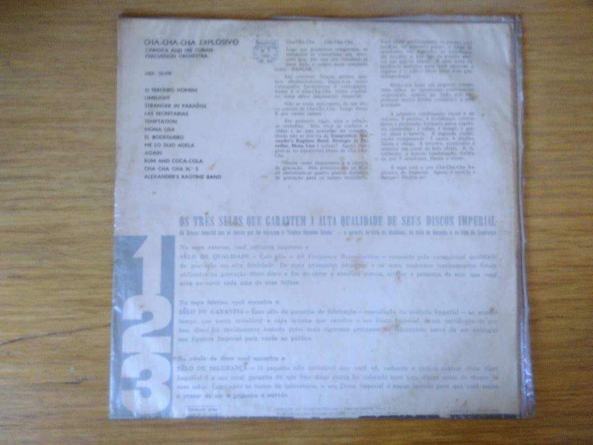 Lp Vinil Chachacha Explosivo Carioca And Cuban Percussion