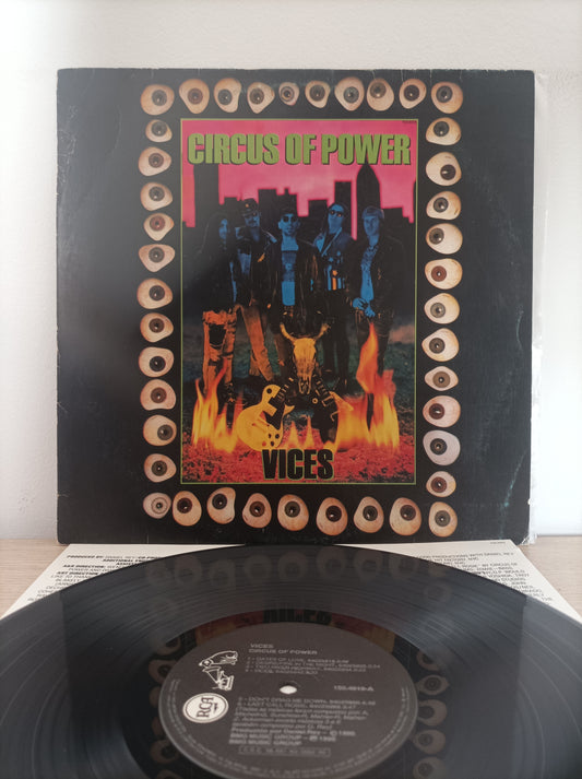 Lp Vinil Circus of Power Vices Com encarte