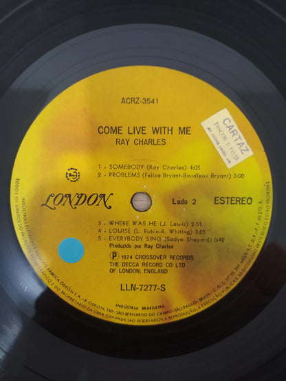 Lp Vinil Ray Charles Come Live With Me Leia