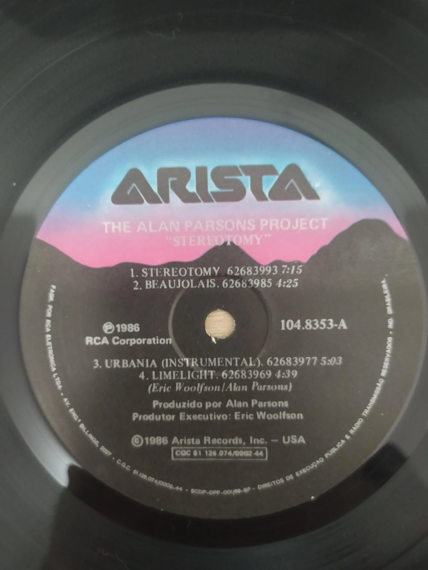Disco Vinil Stereotomy The Alan Parsons Project A