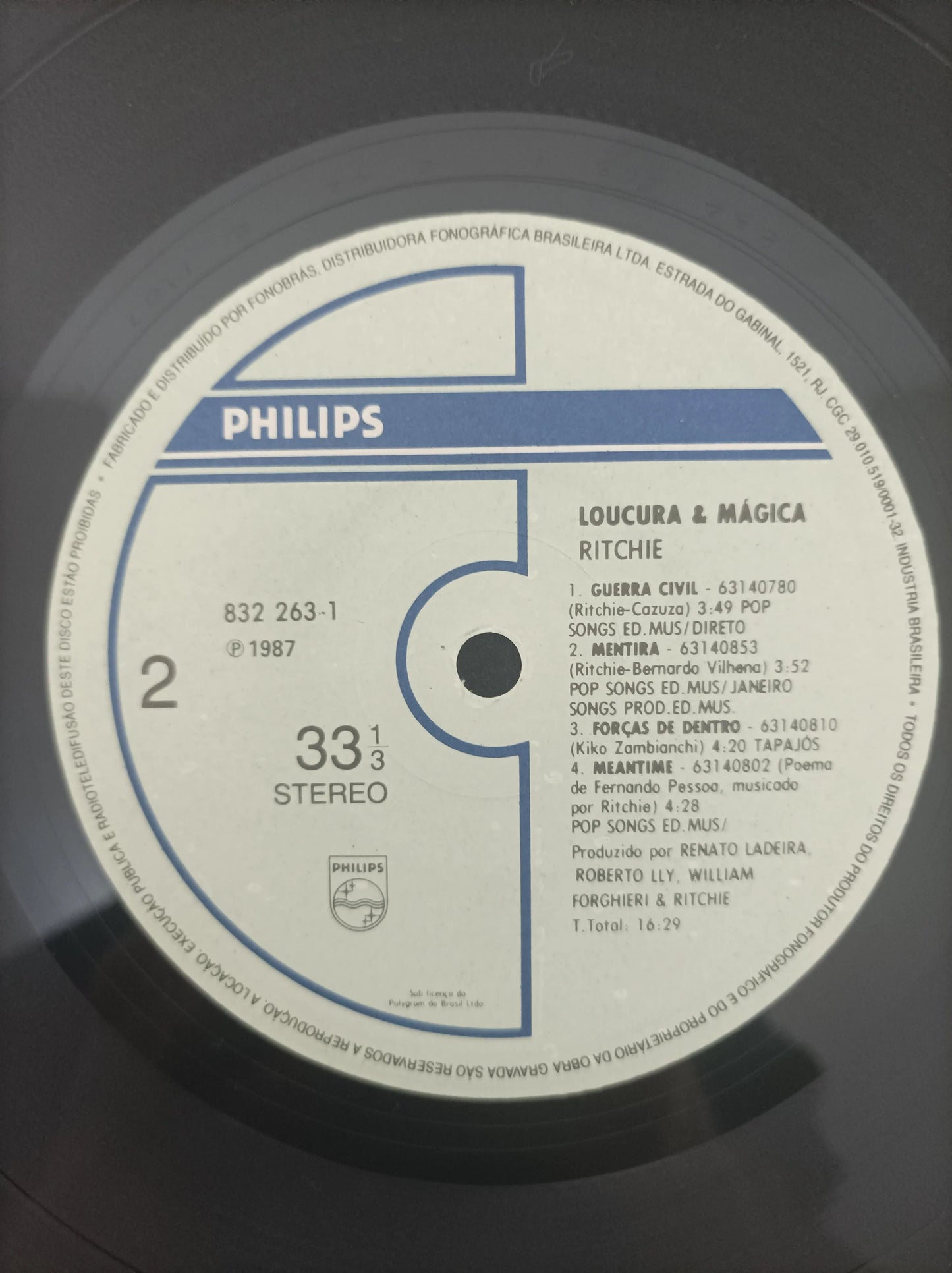 Lp Vinil Ritchie Loucura & Mágica Com Encarte