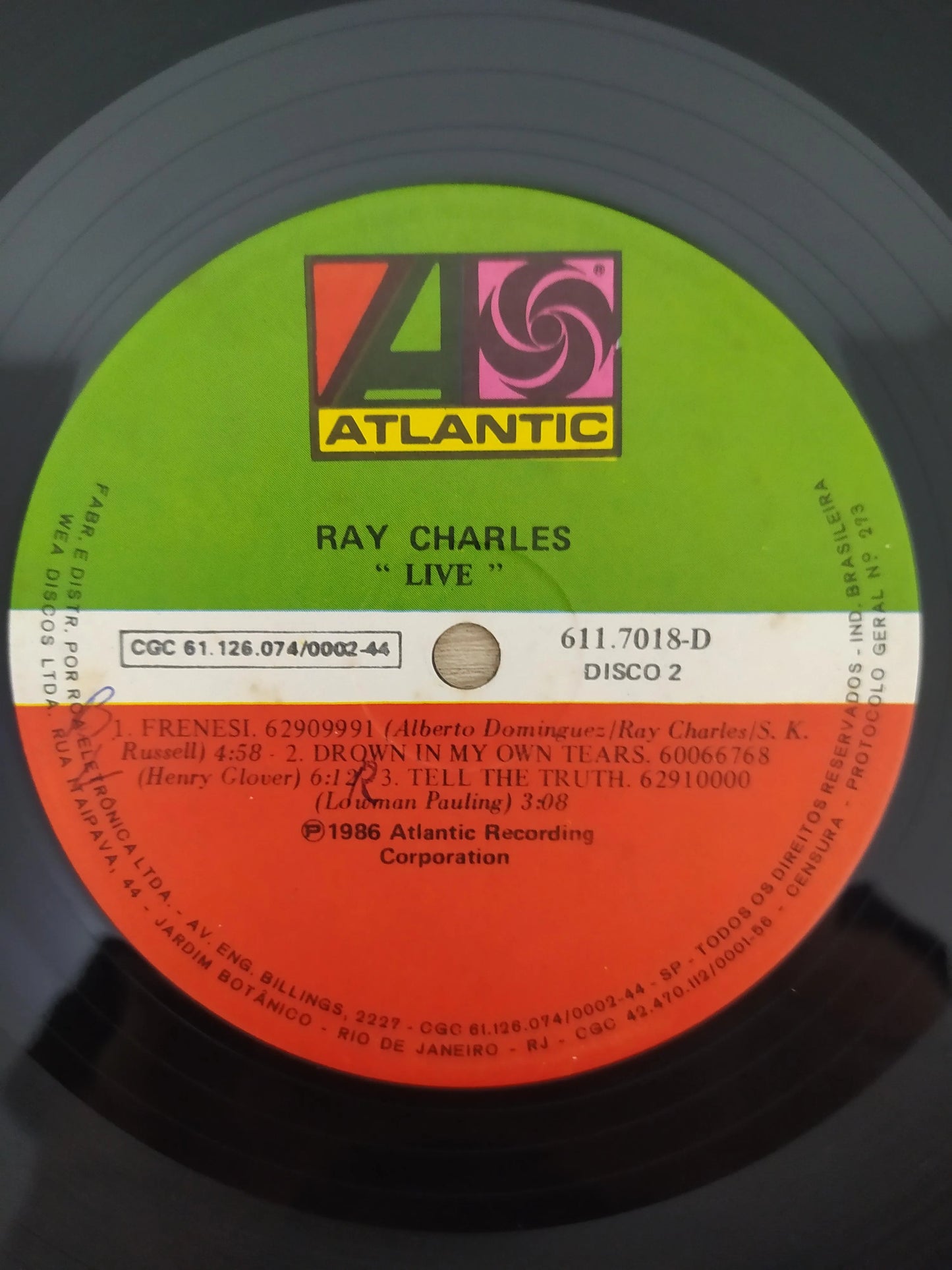 Lp Vinil Ray Charles Live Duplo
