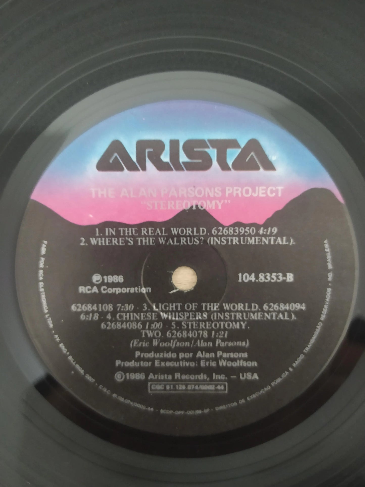 Disco Vinil Stereotomy The Alan Parsons Project A