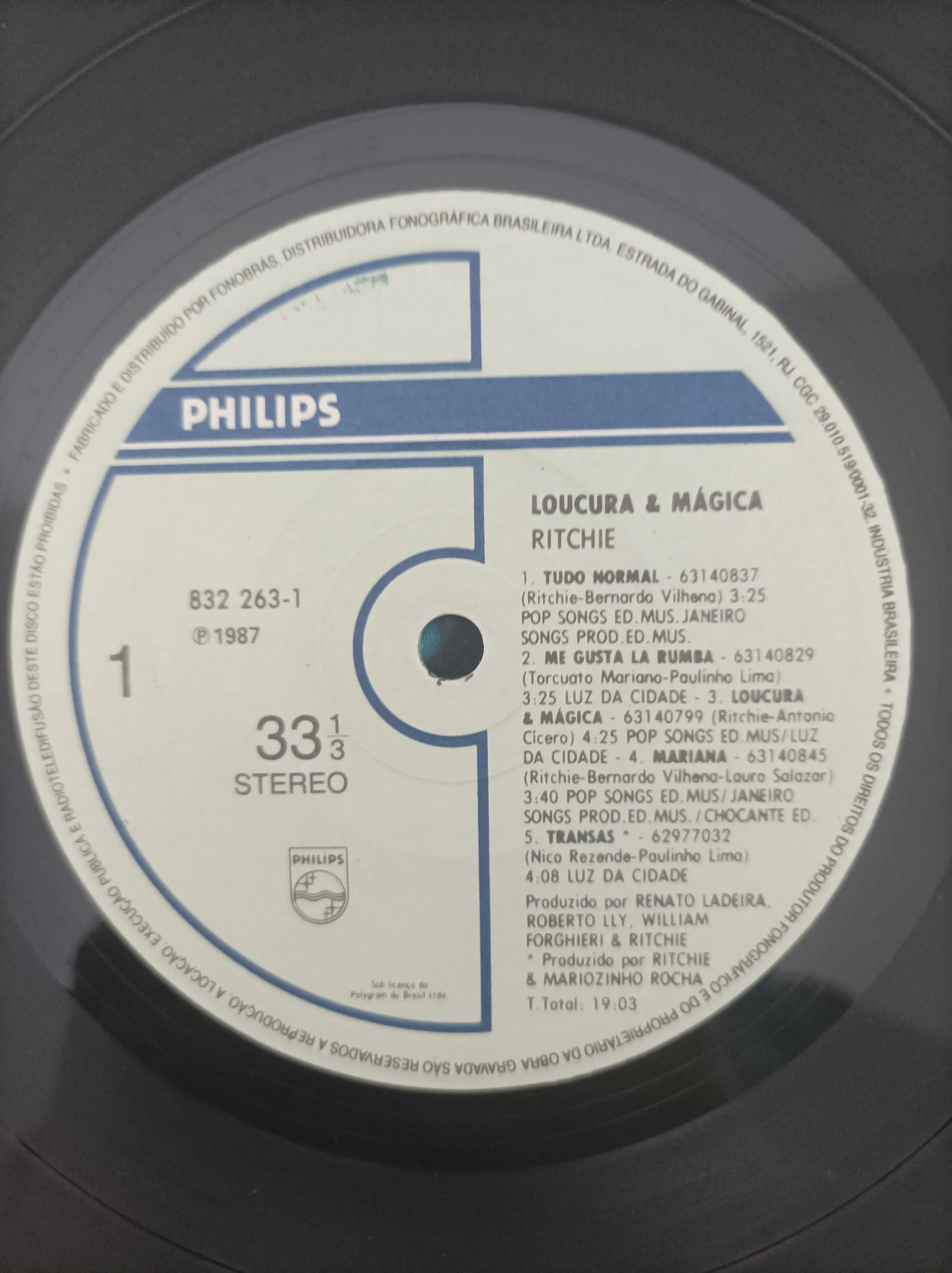 Lp Vinil Ritchie Loucura & Mágica Com Encarte
